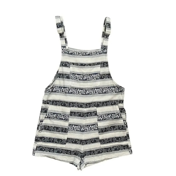 En Creme‎ Striped Floral Romper Size Small - Picture 6 of 10